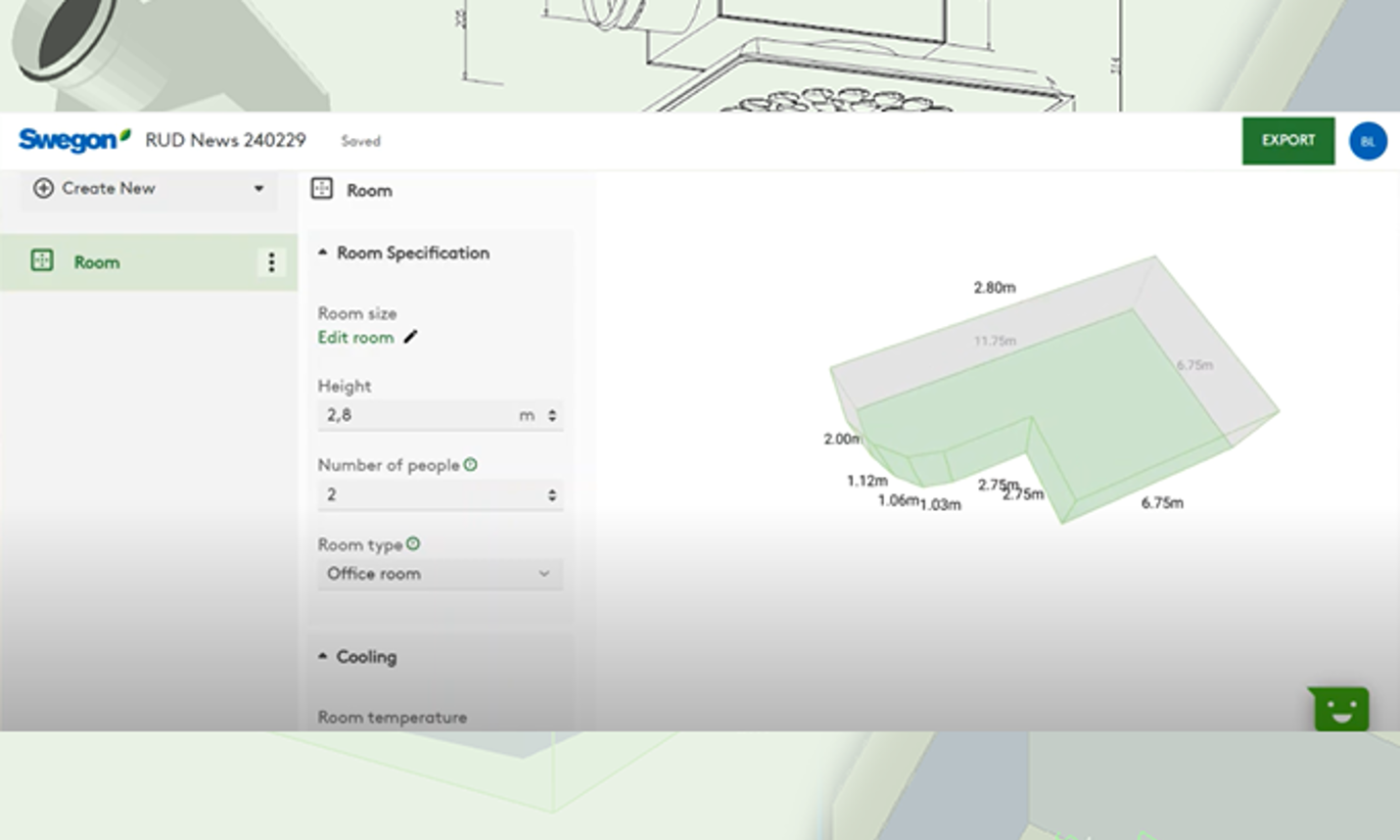 Tilpassede rom og maks luftmengde i oppholdssone